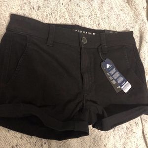 Black American Eagle Midi Shorts